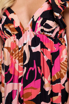 Autumn Sunset Floral Maxi Dress - Lush Lemon - Women&