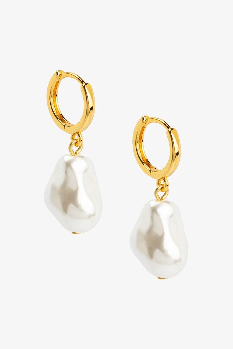 Baroque Single Pearl Drop Earring - Lush Lemon - Women's Accessories - VIOROO - 98012741083037