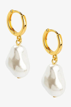 Baroque Single Pearl Drop Earring - Lush Lemon - Women&