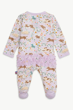 Best Fur-End Magnetic Ruffle Footie - Lush Lemon - Children&