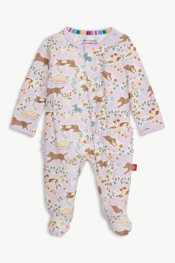 Best Fur-End Magnetic Ruffle Footie - Lush Lemon - Children's Clothing - Magnetic Me - 840318780443