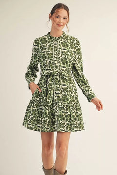 Bloom Lace Trim Tie Waist Dress - Lush Lemon - Women&