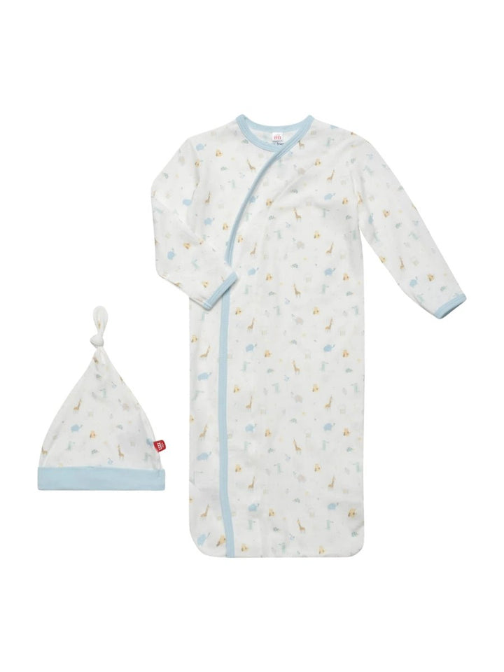 Blue Little Bitty Pretty One Modal Magnetic Gown + Hat Set - Lush Lemon - Children's Clothing - Magnetic Me - 840405221088