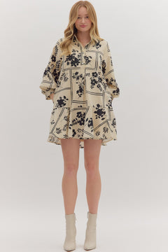 Botanical Tiered Mini Dress - Lush Lemon - Women&