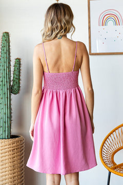 Bow Front Babydoll Dress - Lush Lemon - Women&
