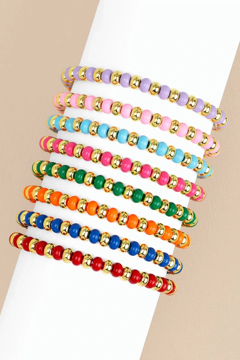 Camille Stretch Bracelet - Lush Lemon - Women's Accessories - Zenzii - 43990291058141