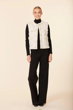 Coco Faux Shearling Vest - Lush Lemon - Women&