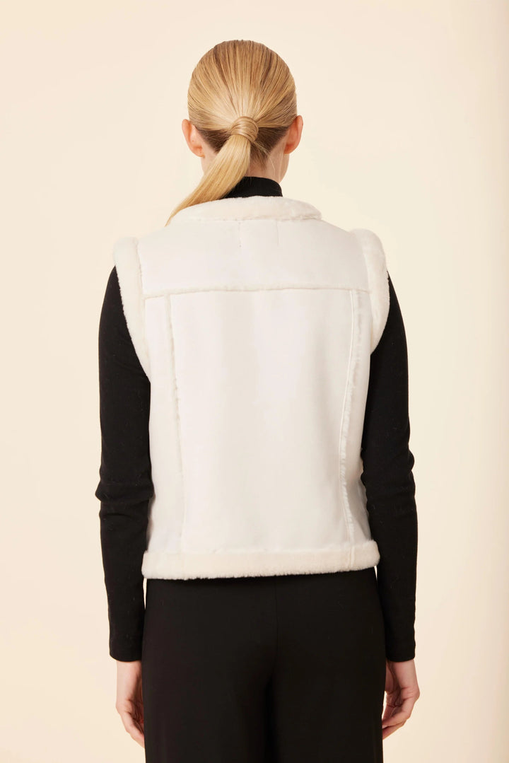 Coco Faux Shearling Vest - Lush Lemon - Women's Clothing - Dolce Cabo - 83186601001149