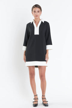 Colorblock Mini Dress - Lush Lemon - Women&