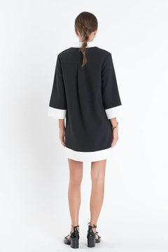 Colorblock Mini Dress - Lush Lemon - Women&