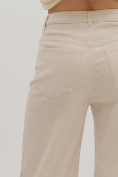 Cuffed Stretch Ankle Pant - Lush Lemon - Women&