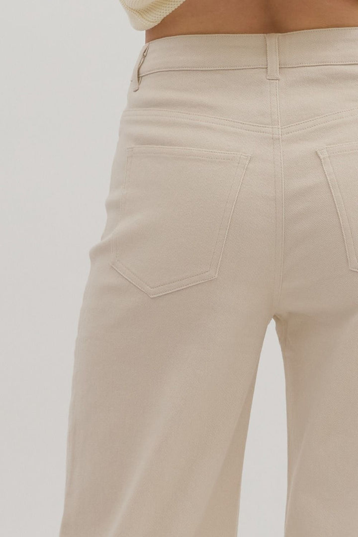 Cuffed Stretch Ankle Pant - Lush Lemon - Women's Clothing - Entro - 35233881068477