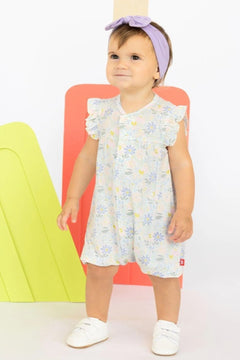 Darby Modal Ruffle Romper - Lush Lemon - Children&