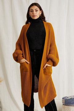 Demi Chunky Knit Cardigan - Lush Lemon - Women&