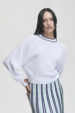 Deuce Dolman Waffle Knit Top - Lush Lemon - Women&