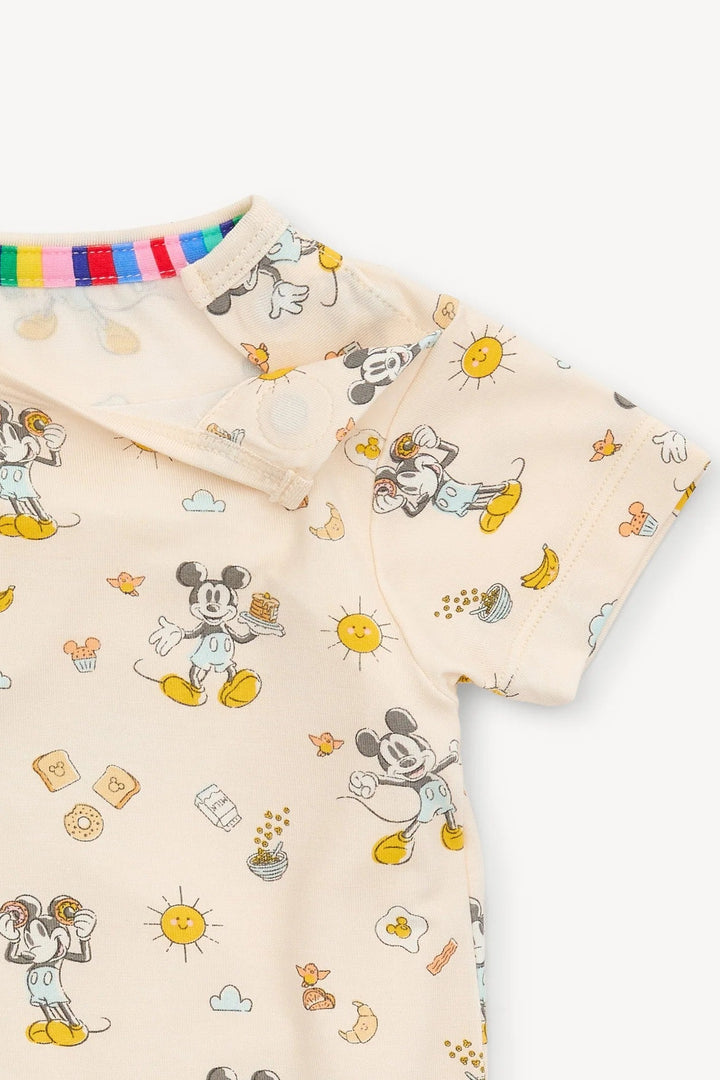 Disney Mickeys Brunch Pajama Short Set - Lush Lemon - Women's Clothing - Magnetic Me - 840405228438