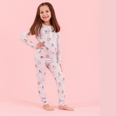 Disney Princess Magnetic No Drama Pajama Set - Lush Lemon - Children&