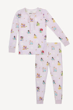 Disney Princess Magnetic No Drama Pajama Set - Lush Lemon - Children&