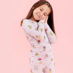 Disney Princess Magnetic No Drama Pajama Set - Lush Lemon - Children&
