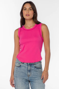 Douglas Ribbed Top - Lush Lemon - Women&