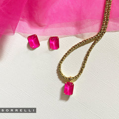 Emerald Rope Chain Pendant Necklace - Lush Lemon - Women&