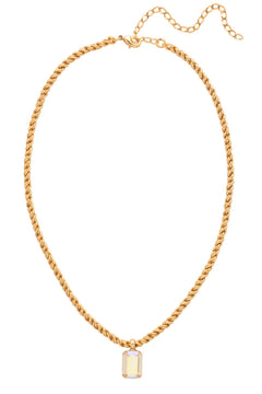Emerald Rope Chain Pendant Necklace - Lush Lemon - Women&