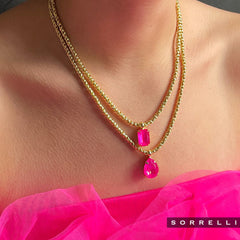 Emerald Rope Chain Pendant Necklace - Lush Lemon - Women&