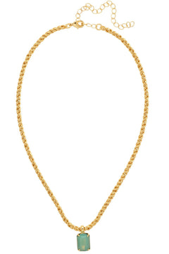 Emerald Rope Chain Pendant Necklace - Lush Lemon - Women&