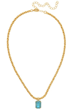 Emerald Rope Chain Pendant Necklace - Lush Lemon - Women&