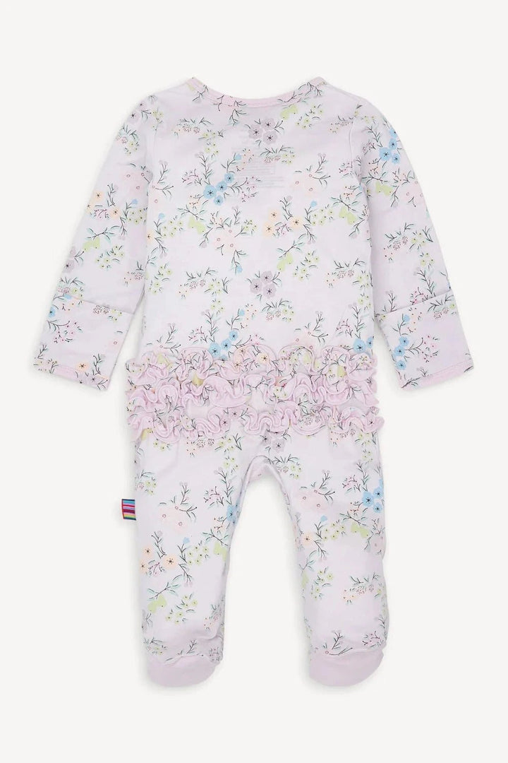 Emily Ruffle Magnetic Footie - Lush Lemon - Children's Clothing - Magnetic Me - 840405234385