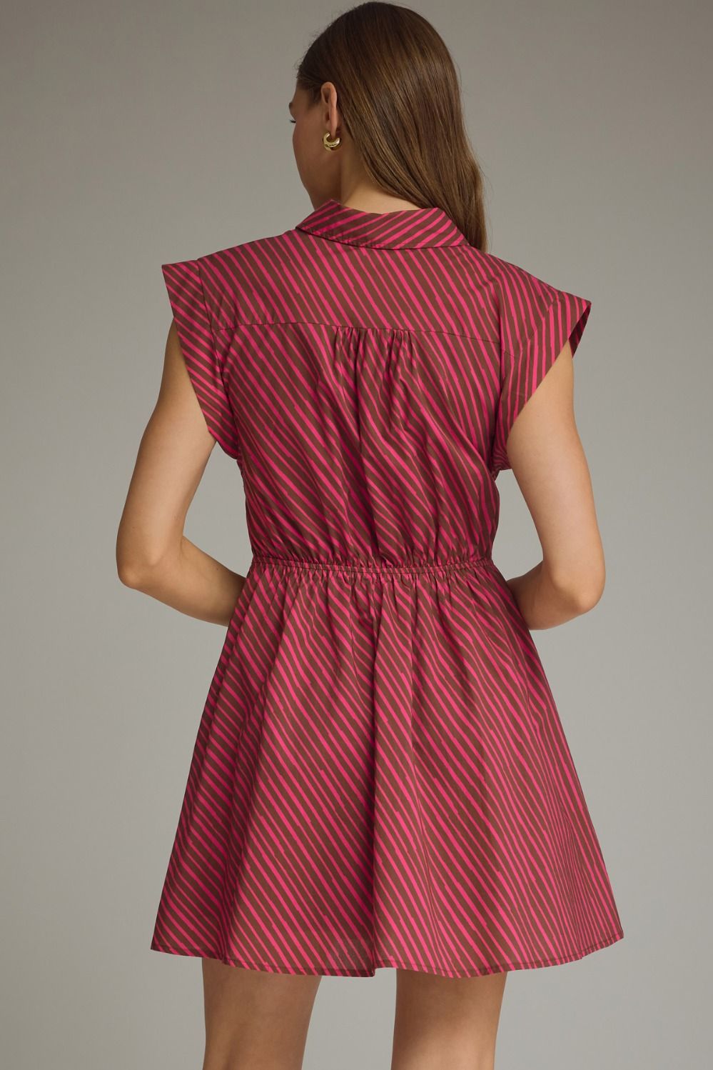 Striped Tie Waist Mini Dress