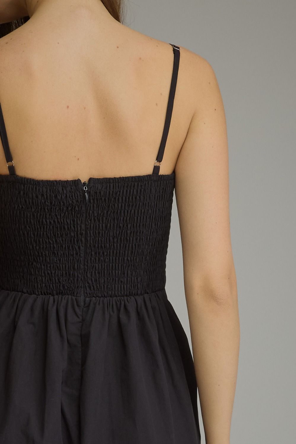 Pleated Cotton Midi Dress