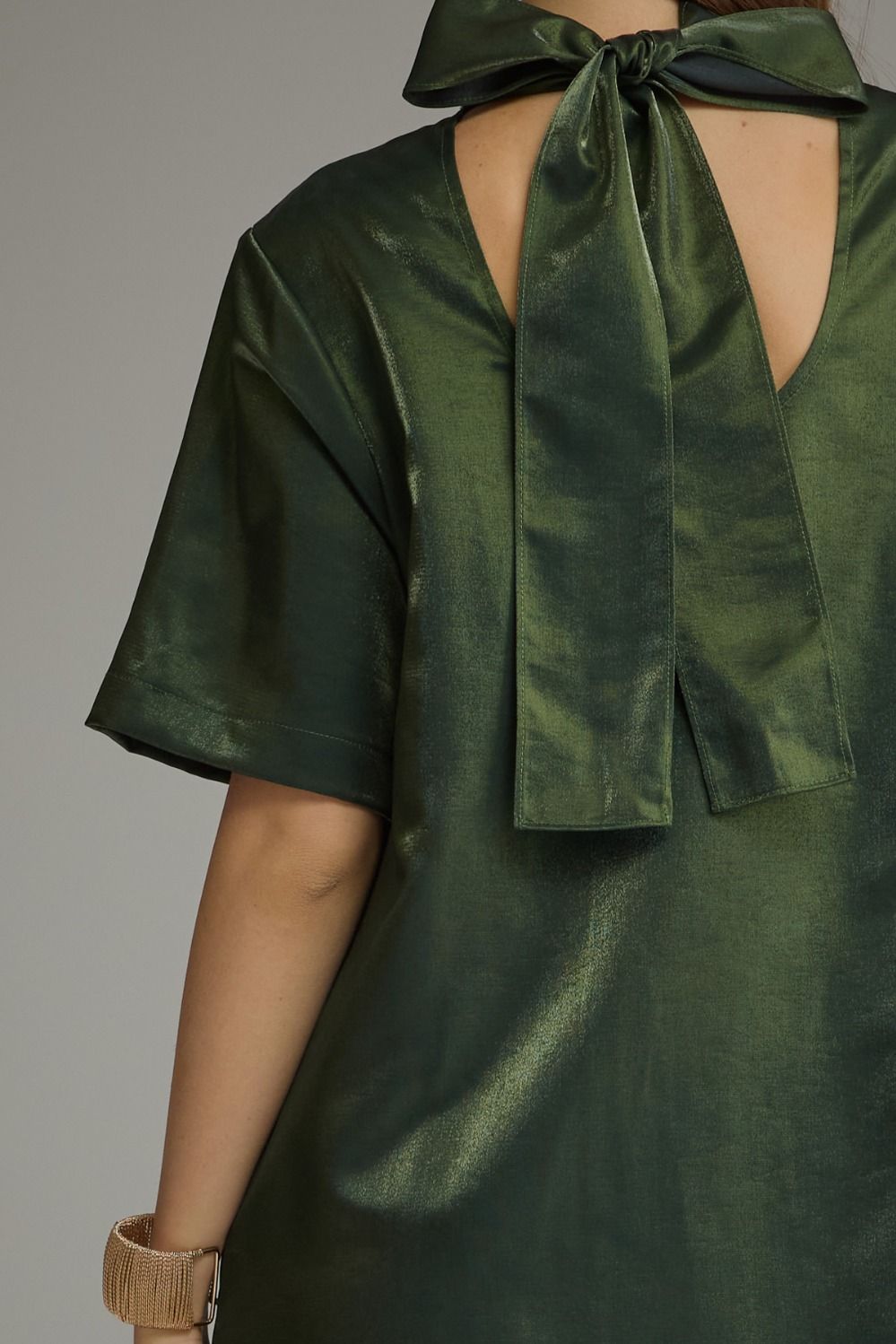 Satin Maxi Dress W/ Tie Back