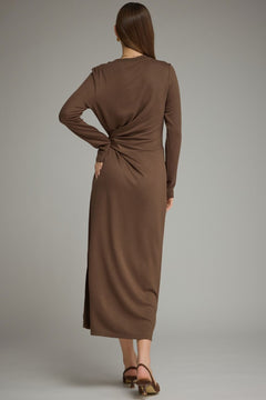 Side Tie Waist Midi Dress