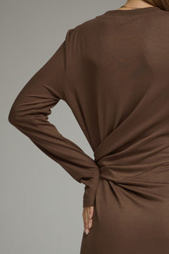 Side Tie Waist Midi Dress