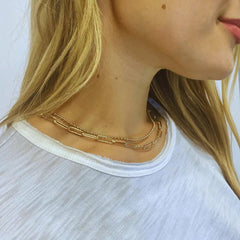 Extra Large Paperclip Links Necklace W/ 16.5" Length - Lush Lemon - Women&