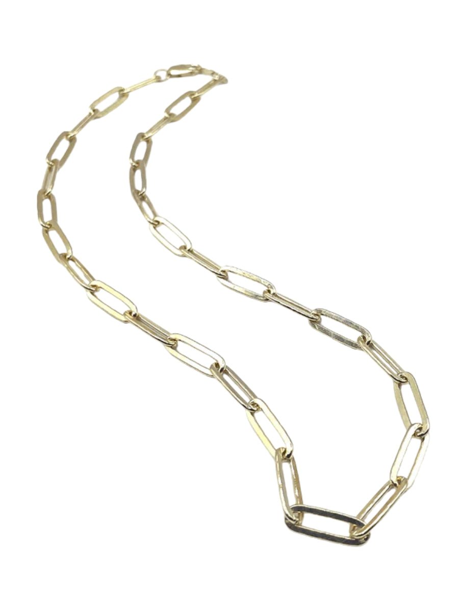 Extra Large Paperclip Links Necklace W/ 16.5" Length - Lush Lemon - Women's Accessories - Erin Gray - 511561561165