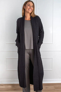 Faceplant Bamboo Plush Long Cardigan - Lush Lemon - Women&
