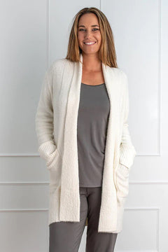 Faceplant Bamboo Plush Midi Cardigan - Lush Lemon - Women&