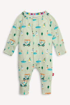 Fairway Fetch Coverall W/Magnetic Closures - Lush Lemon - Children&