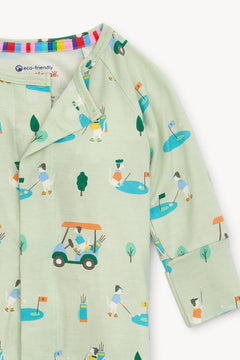 Fairway Fetch Coverall W/Magnetic Closures - Lush Lemon - Children&