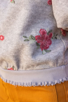 Floral Embroidered Bubble Sleeve Top - Lush Lemon - Women&