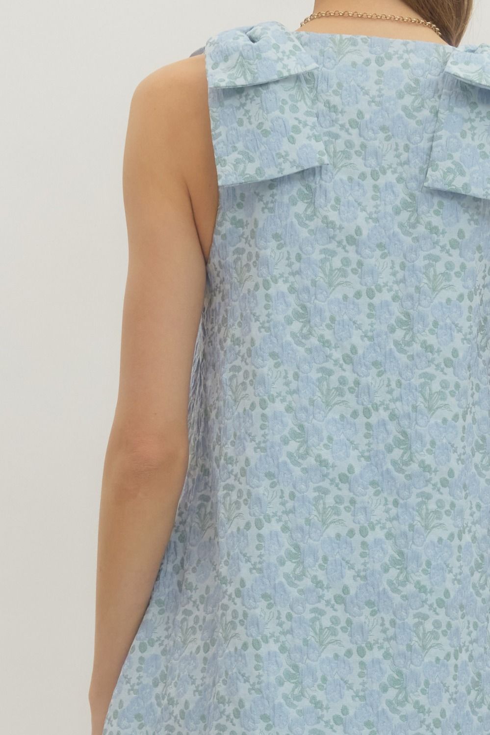 Floral Square Shoulder Mini Dress - Lush Lemon - Women's Clothing - Entro - 22946101057053