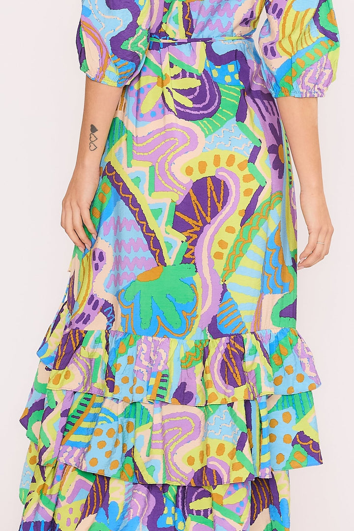 Frida Wrap Dress - Lush Lemon - Women's Clothing - Meet Me In Santorini - 140114011