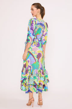 Frida Wrap Dress - Lush Lemon - Women&