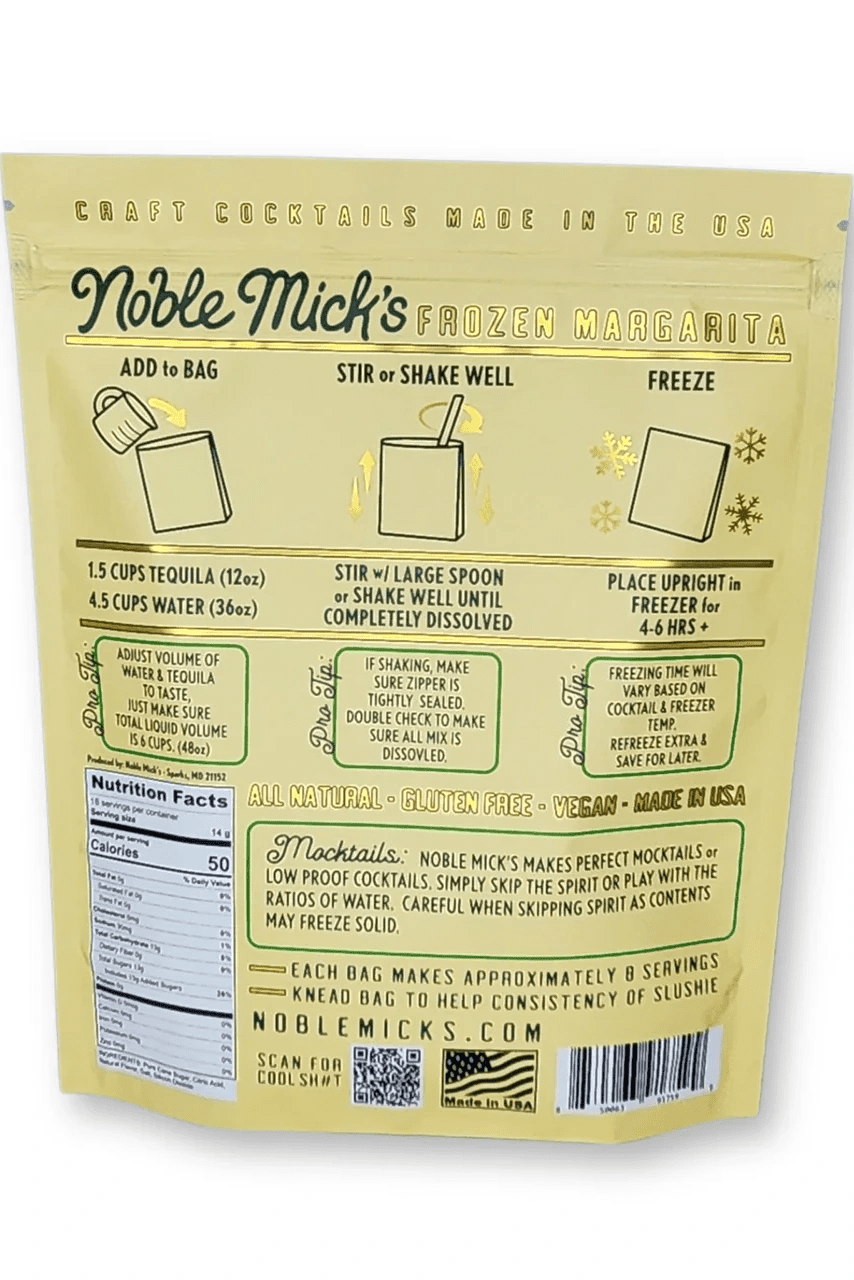 Frozen Margarita Cocktail Mix - Lush Lemon - Gift - Noble Micks - 850063917599