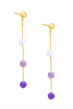 Glass Color Drop Earring - Lush Lemon - Women&