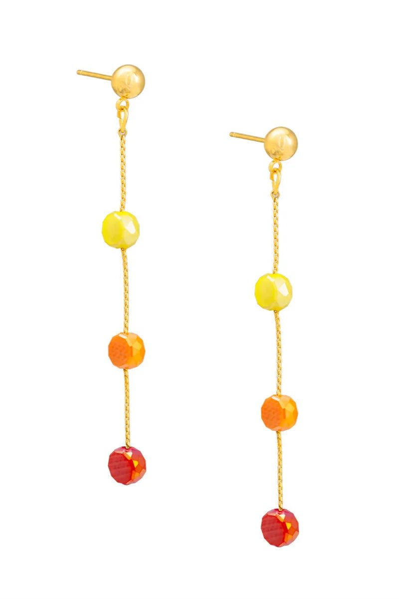 Glass Color Drop Earring - Lush Lemon - Women's Accessories - Zenzii - 285628563