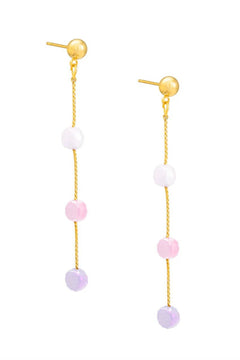 Glass Color Drop Earring - Lush Lemon - Women&