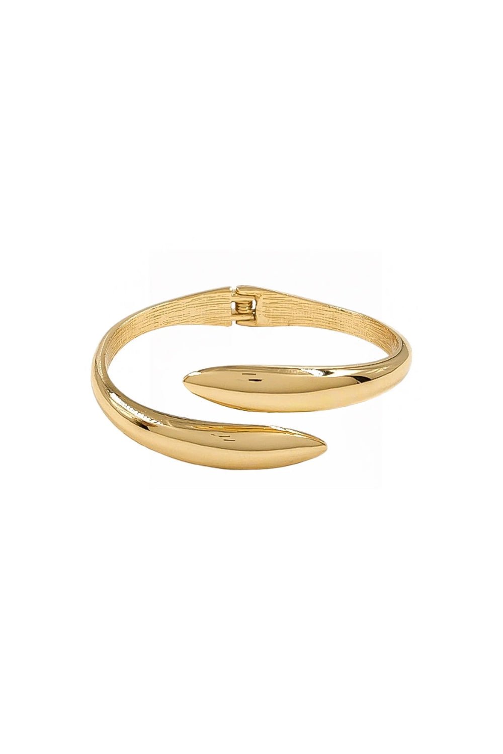 Gold Hinged Cuff Bangle - Lush Lemon - Women's Accessories - Whats Hot Jewelry - 56770251696157